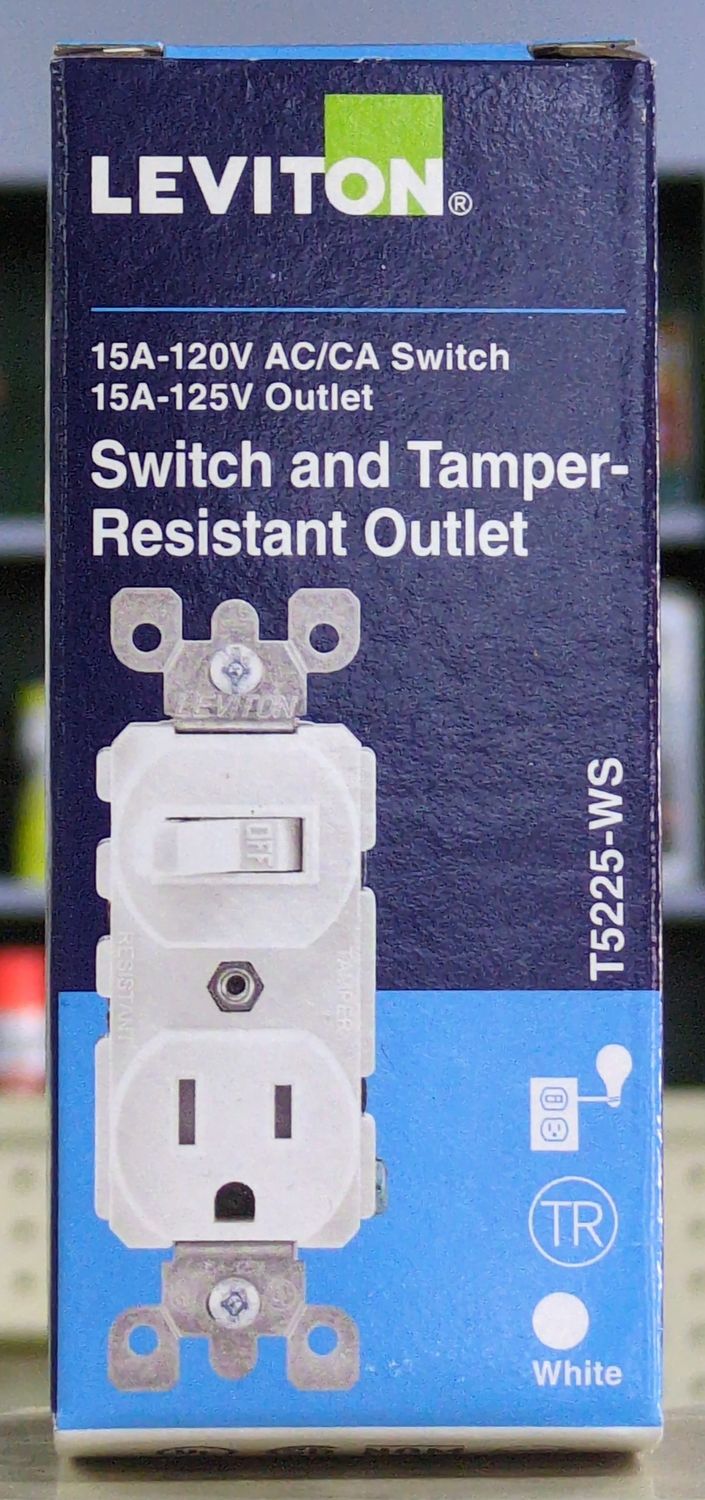 R62-T5225-0WS COMBO SWITCH &amp; OUTLET