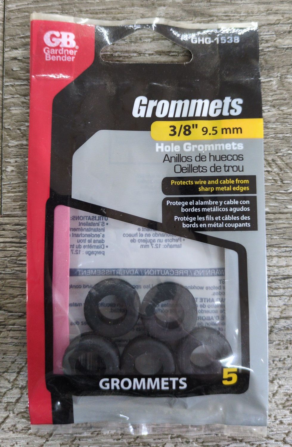 GHG-1538 3/8" GROMMET 5CD