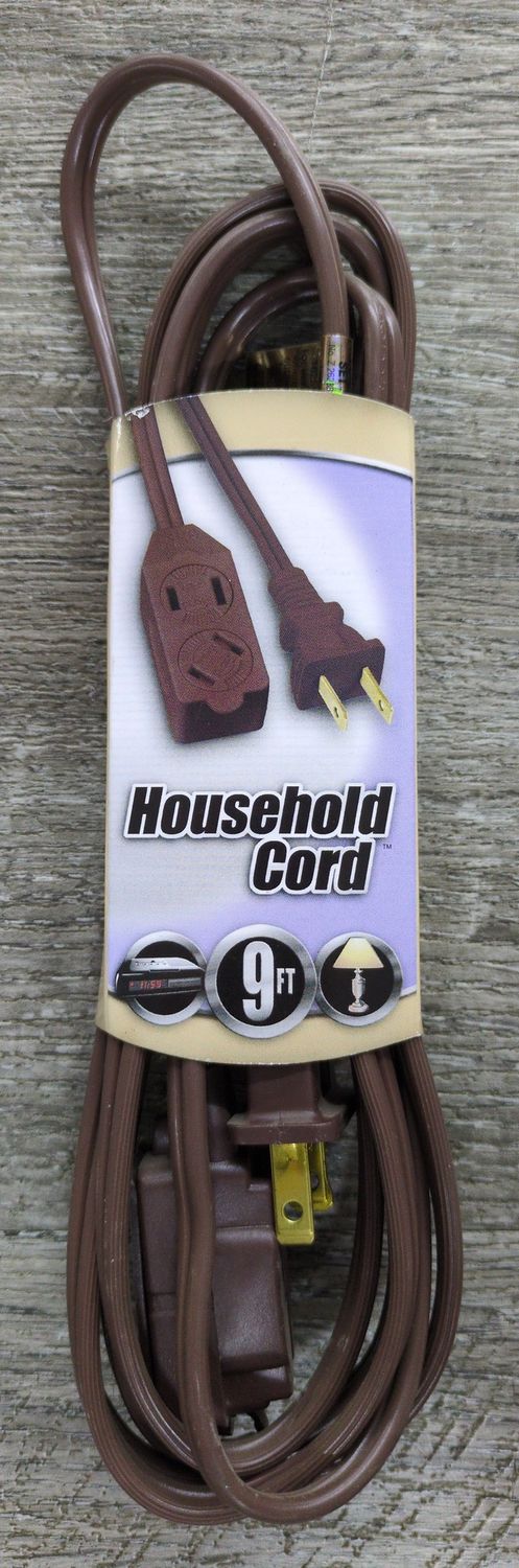 Extension Cord 9ft - Brown