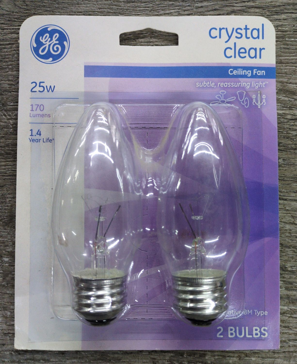 25W Crystal Clear Ceiling Fan Bulb