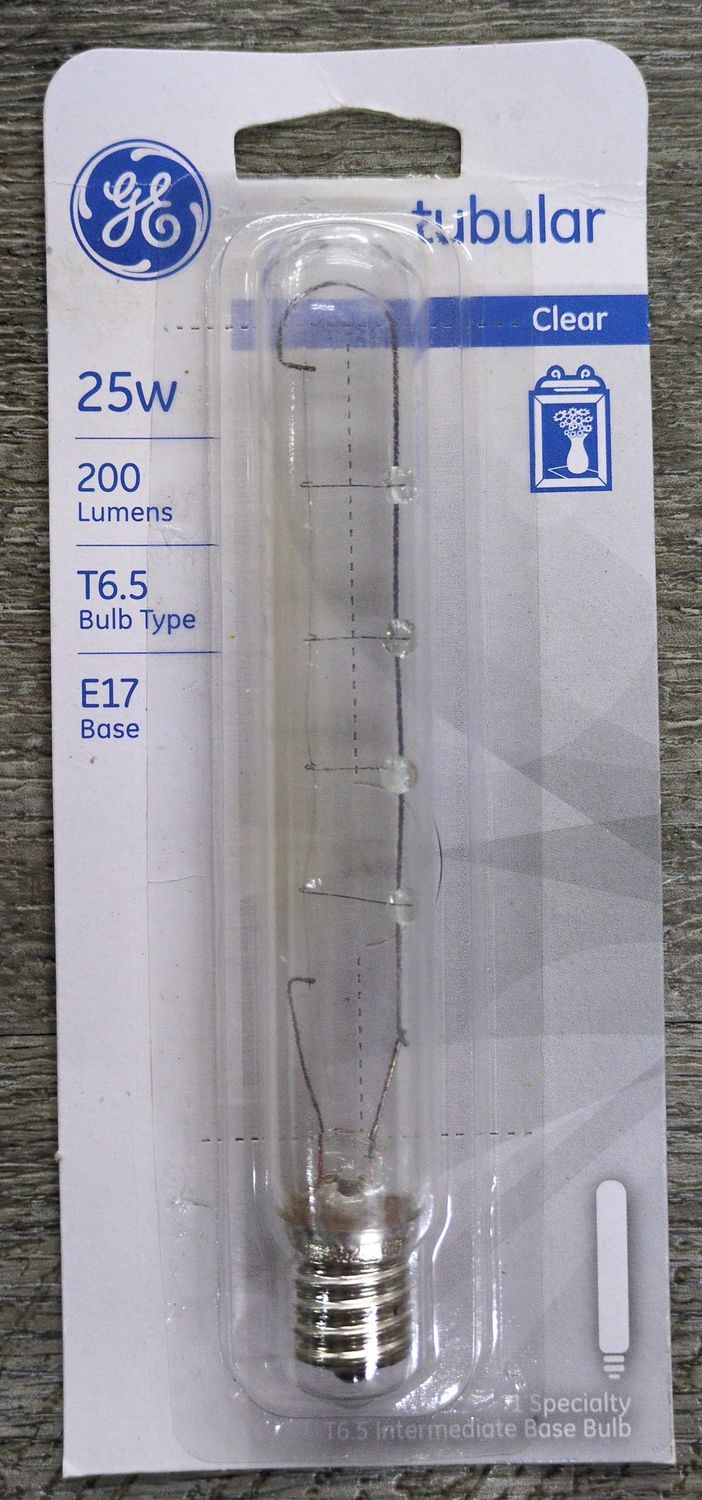 25W T6.5 Clear Tubular Bulb