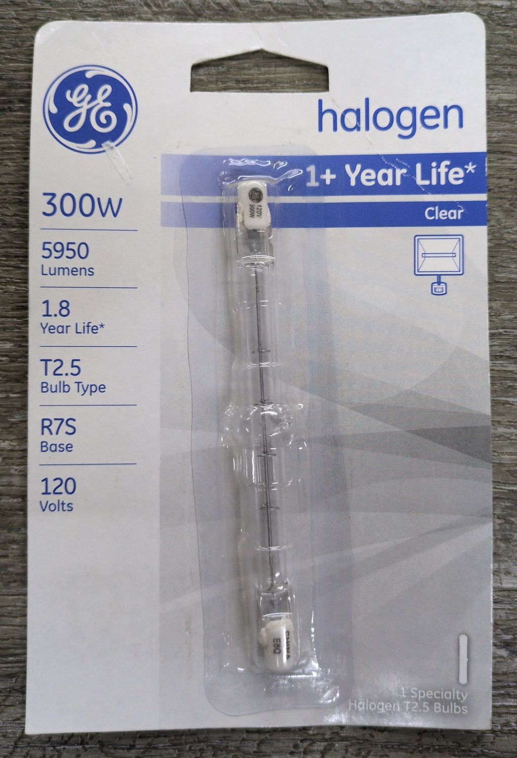 300W T2.5 Clear Halogen Bulb