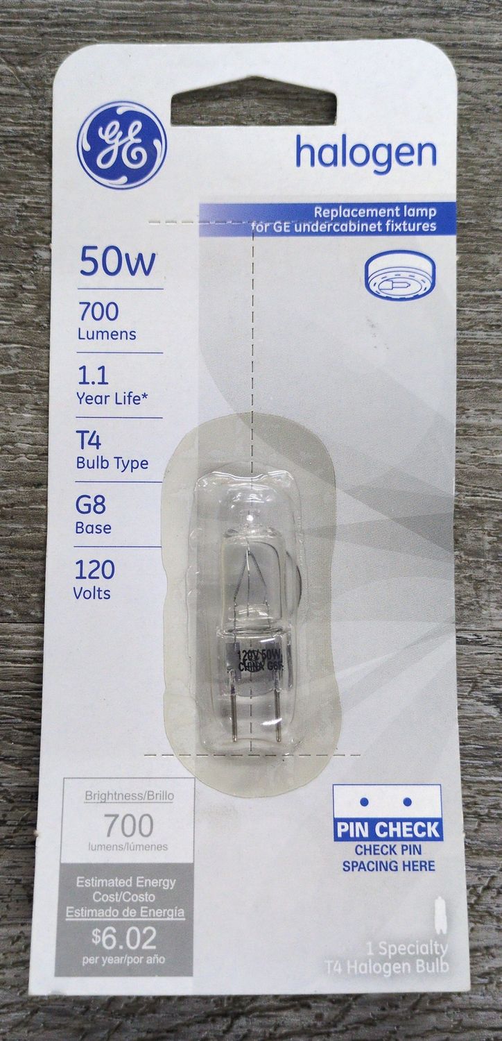 50W Halogen Replacement Lamp for GE Undercabinet Fixtures