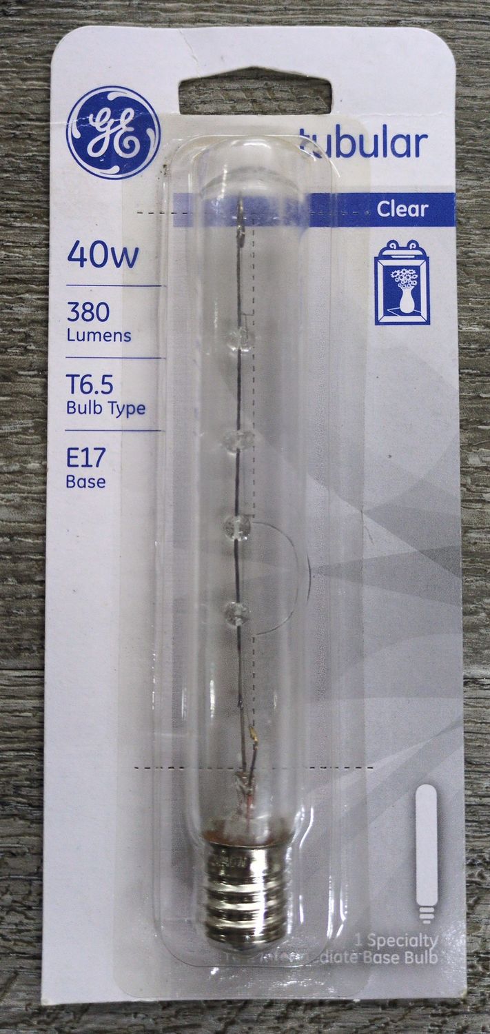 40W T6.5 Clear Tubular Bulb