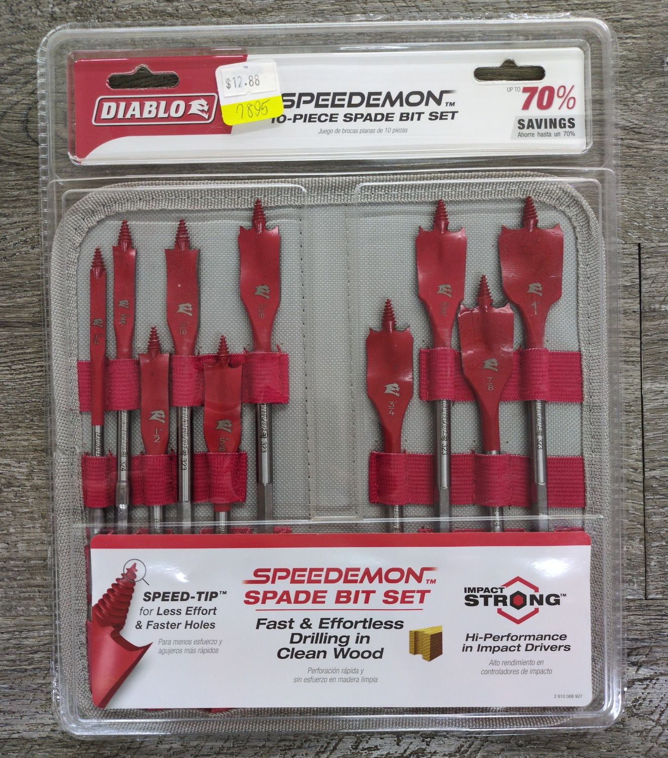 Speedemon 10pc Spade Bit Set