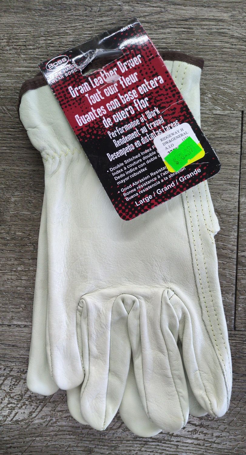 Grain Leather Driver Glove - LARGE