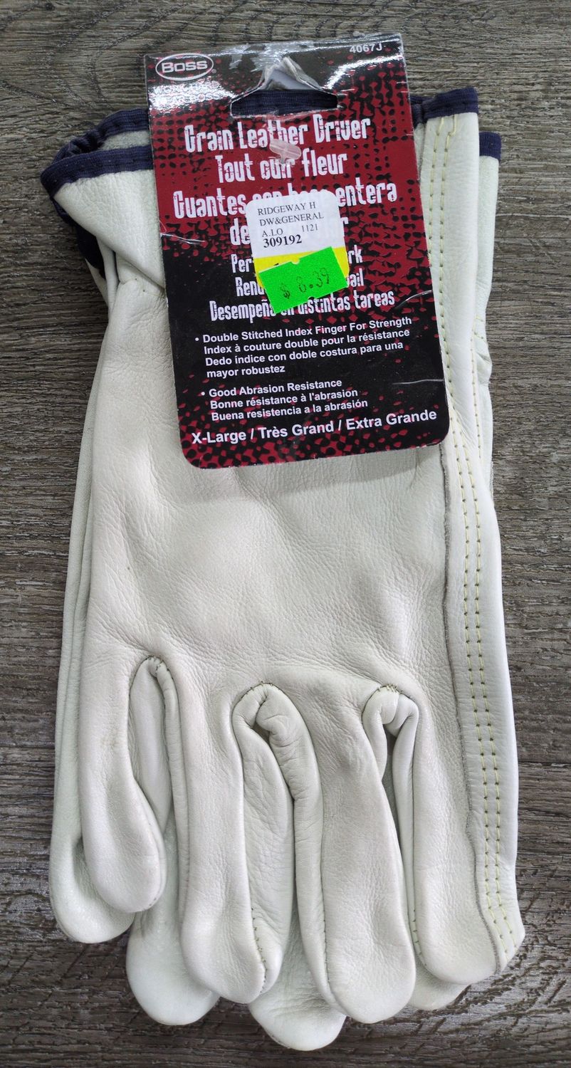 Grain Leather Driver Glove - X-LARGE
