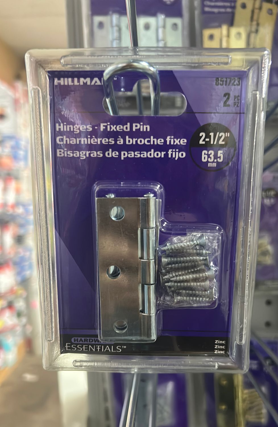 851723 CD-LTNR HNG FIXPN 2.5ZC 2PK