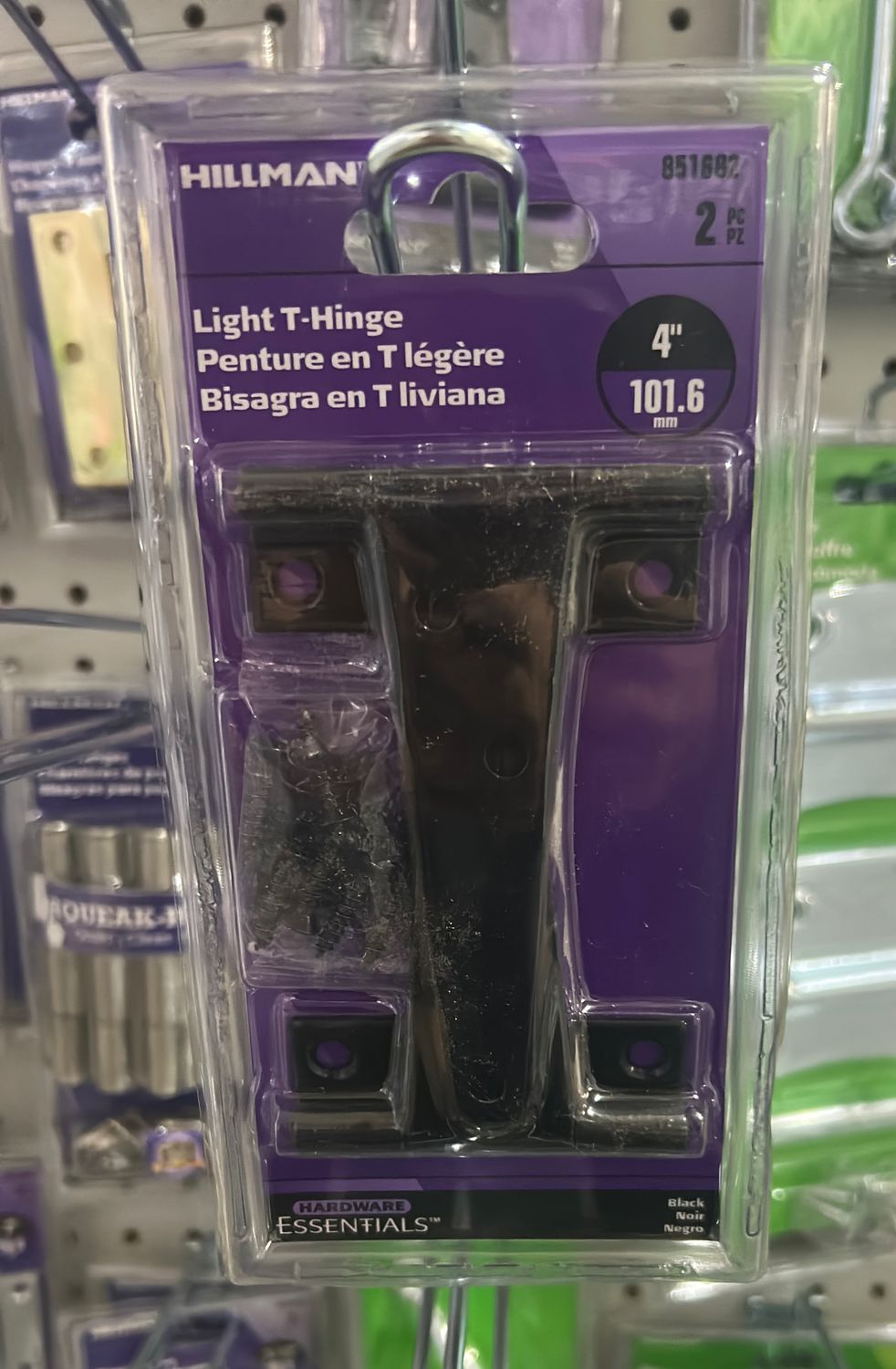 851682 CD-LIGHT T-HINGE 4BLACK 2PK