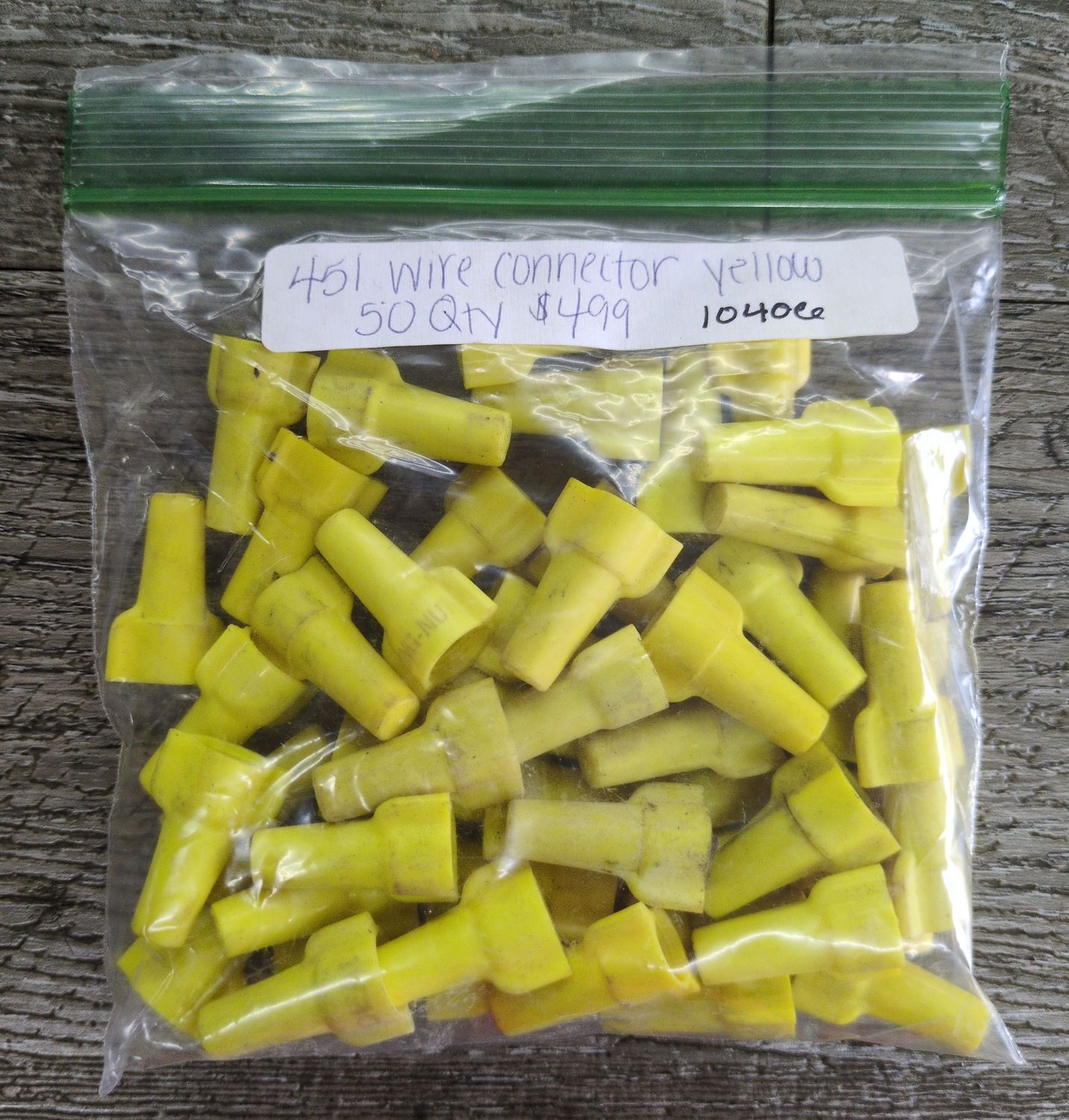 451 Wire Connector Yellow 50PK