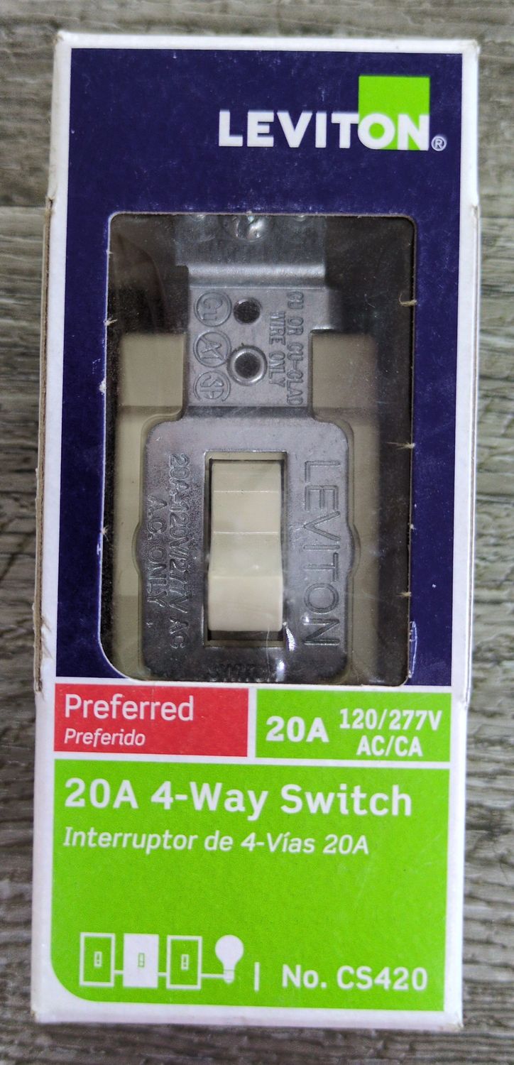 SWITCH TOGGLE 4 WAY 20AMP IVY