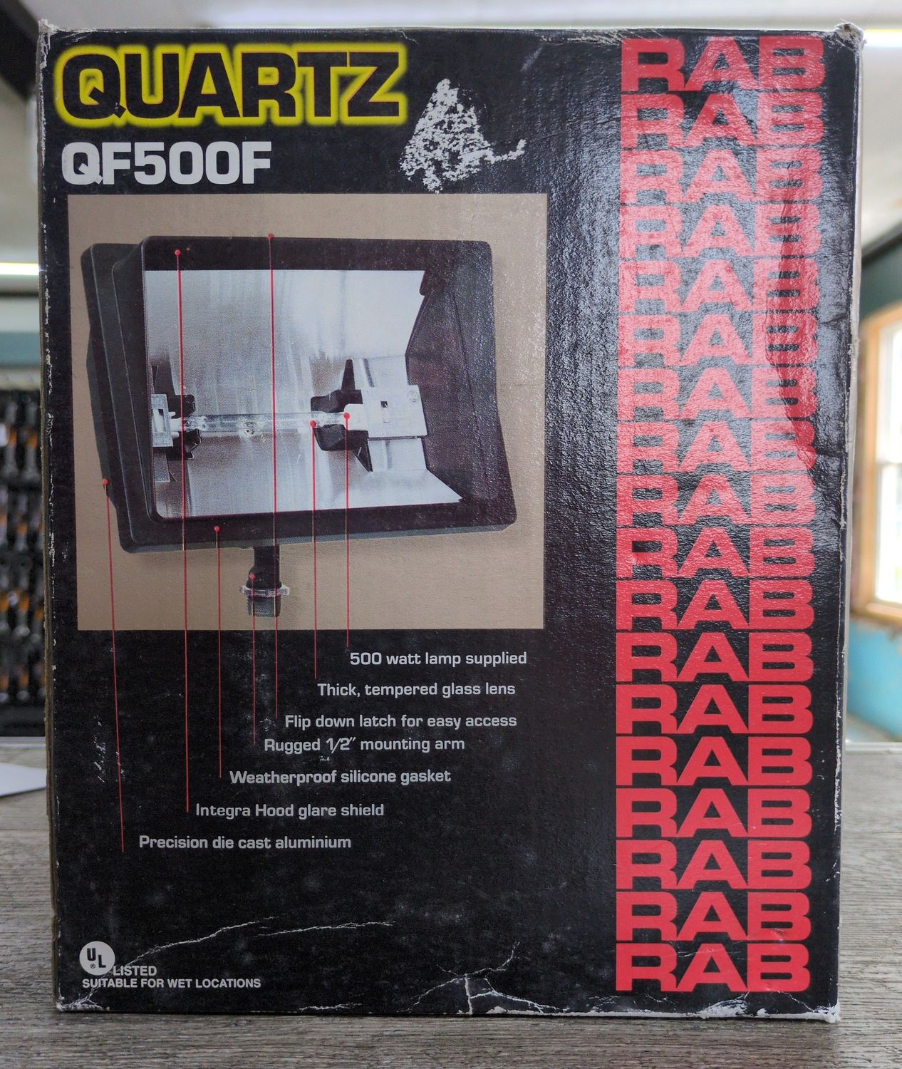 RAB Lighting QF500F HID Quartz Curve Floodlight Fixture