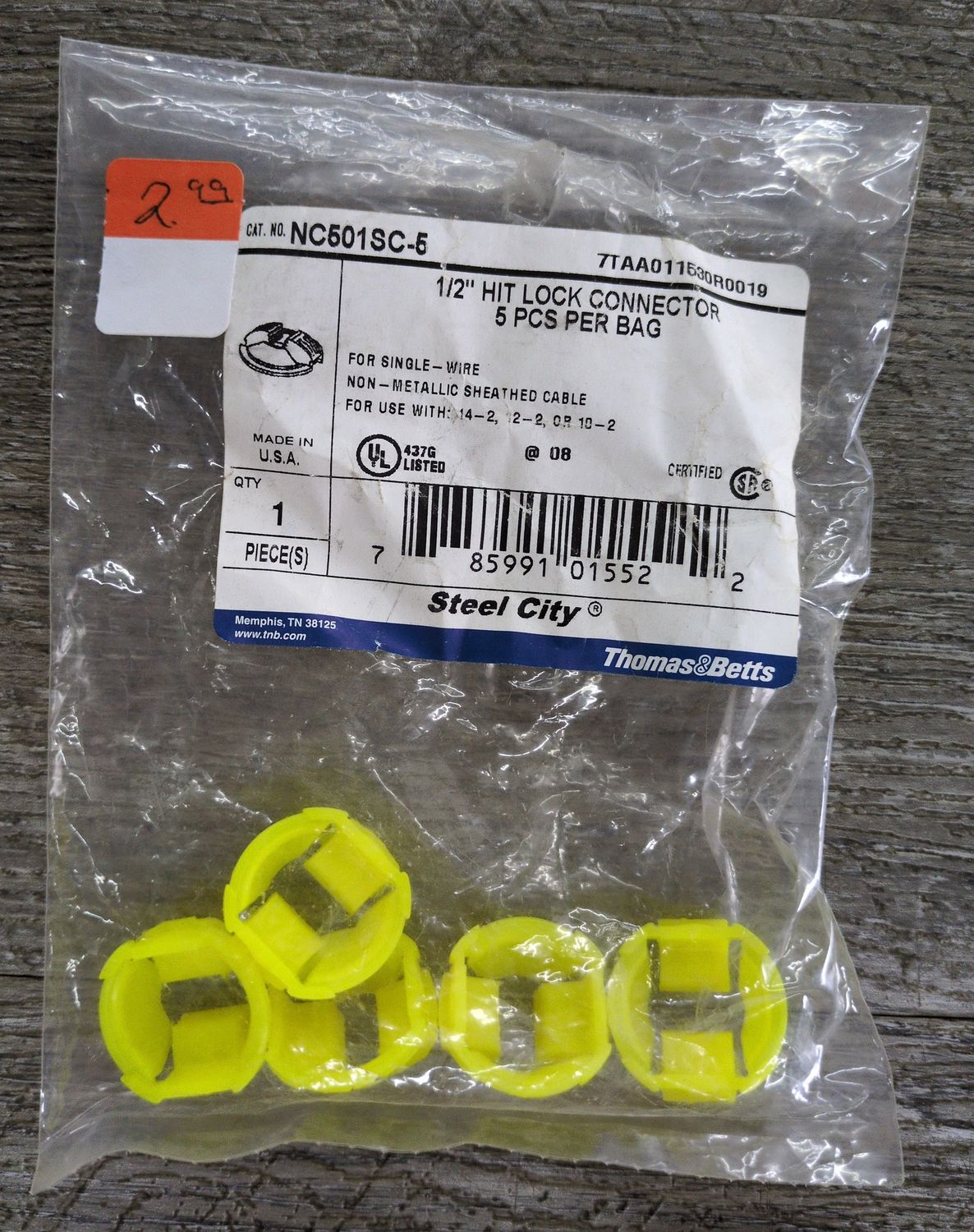 1/2" Hit Lock Connector 5 PCS
