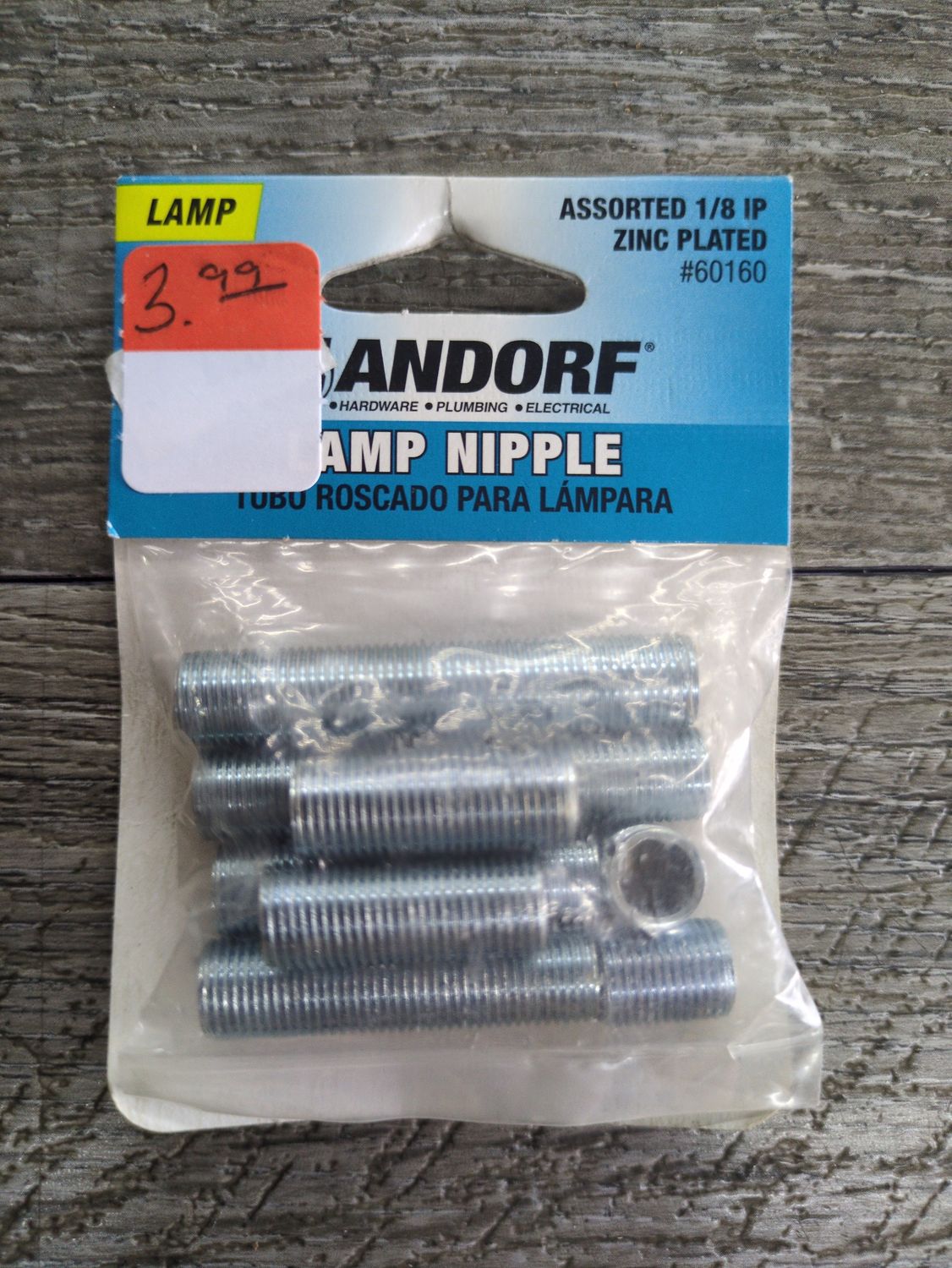 8PK 1/8IP Zinc Nipple