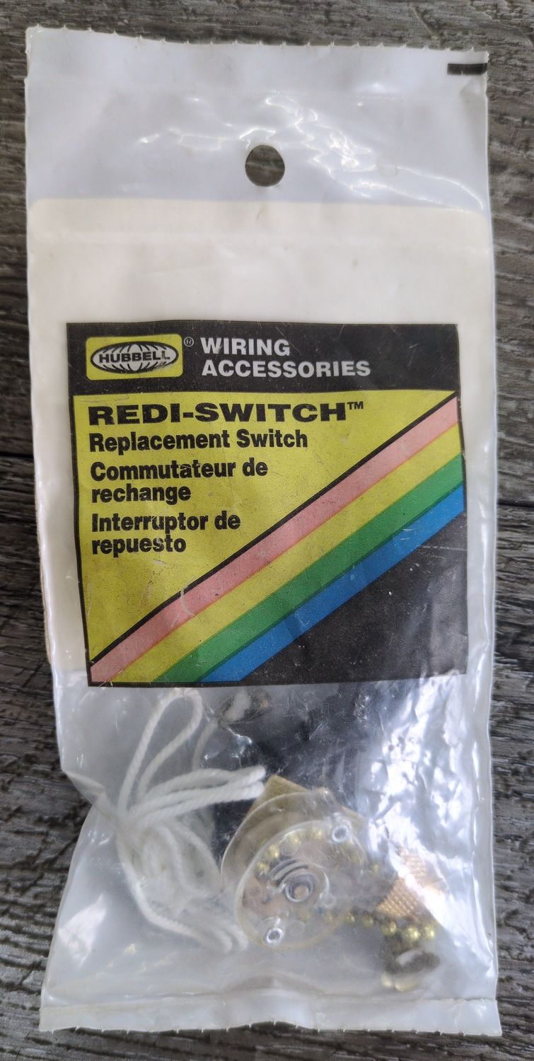 Single Pole Pull Chain Canopy Switch 6a 125v, Brass