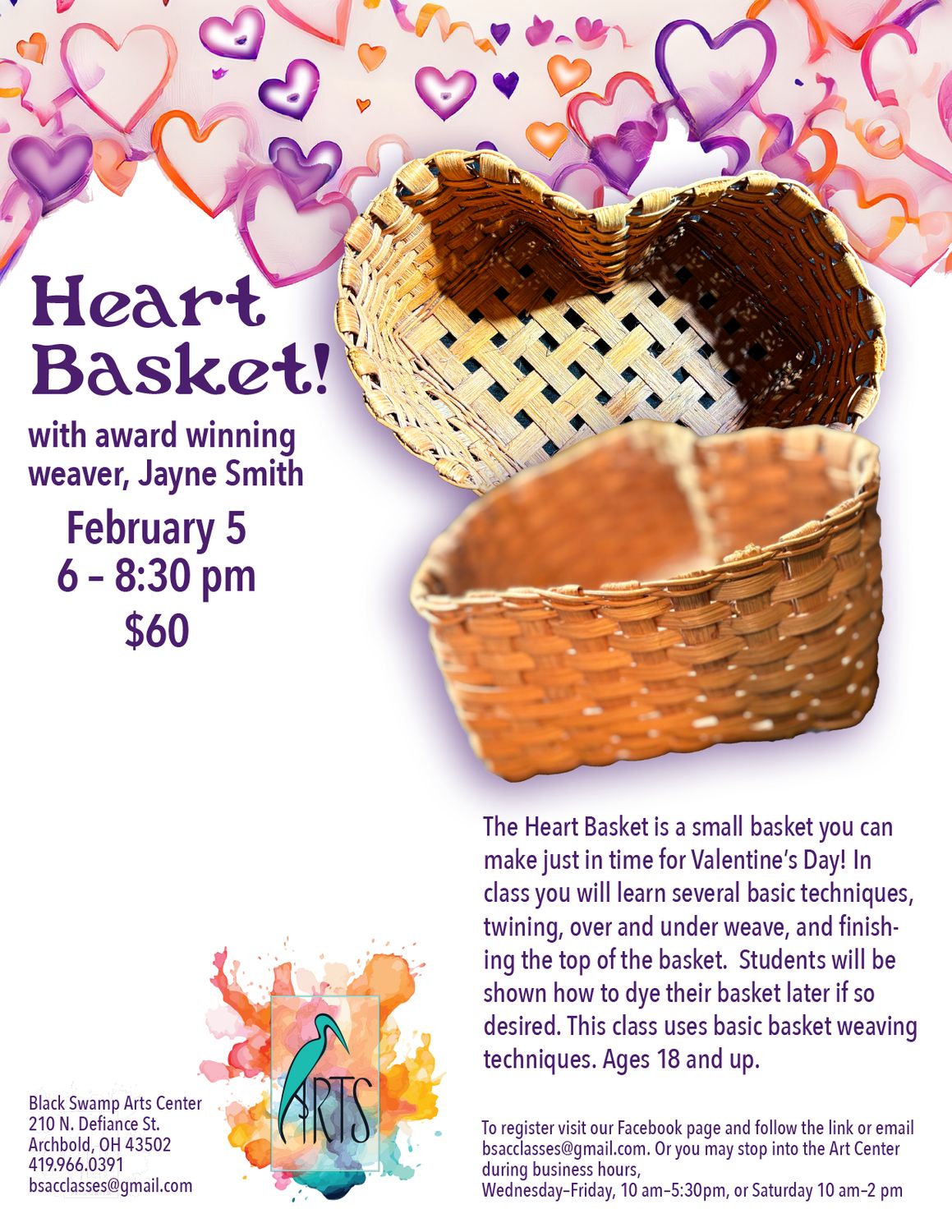 Heart Basket Weaving Class