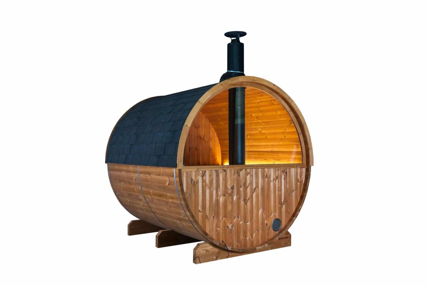 Kinedo Helsinki Barrel Sauna Half Moon View
