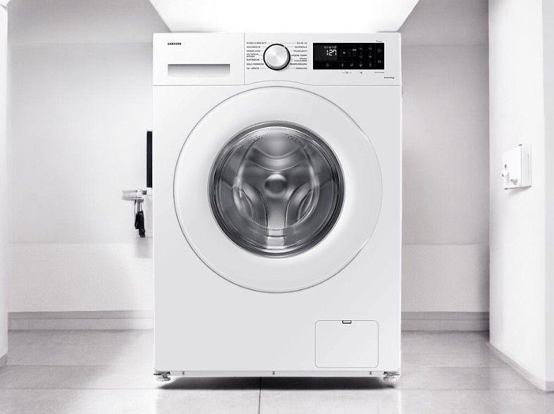 Samsung WW81CGC04AAB Waschmaschine 8 kg 1400 U/min Energieeffizienzklasse A, 47 kWh/100 Waschzyklen, 3:38 Stunden Waschzeit, 48 L Wasserverbrauch