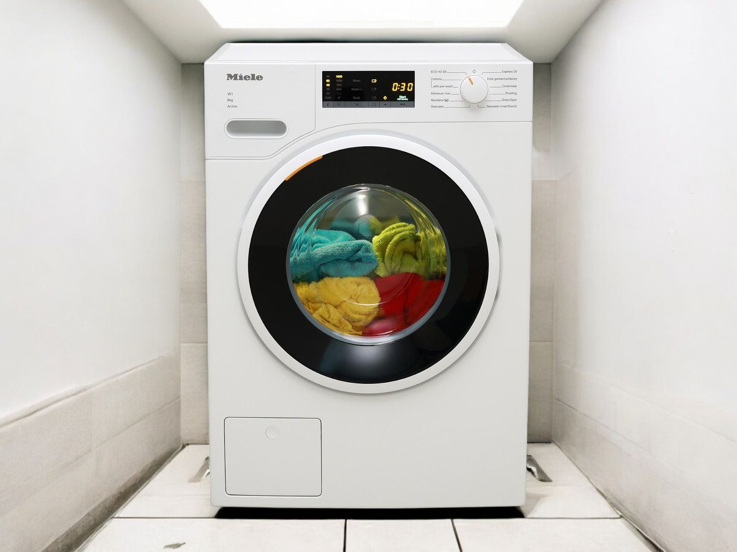 Miele WWA120 WCS 8kg Active Waschmaschine 8 kg, Typ: HW20, M.No: 127035540, Energieeffizienzklasse A