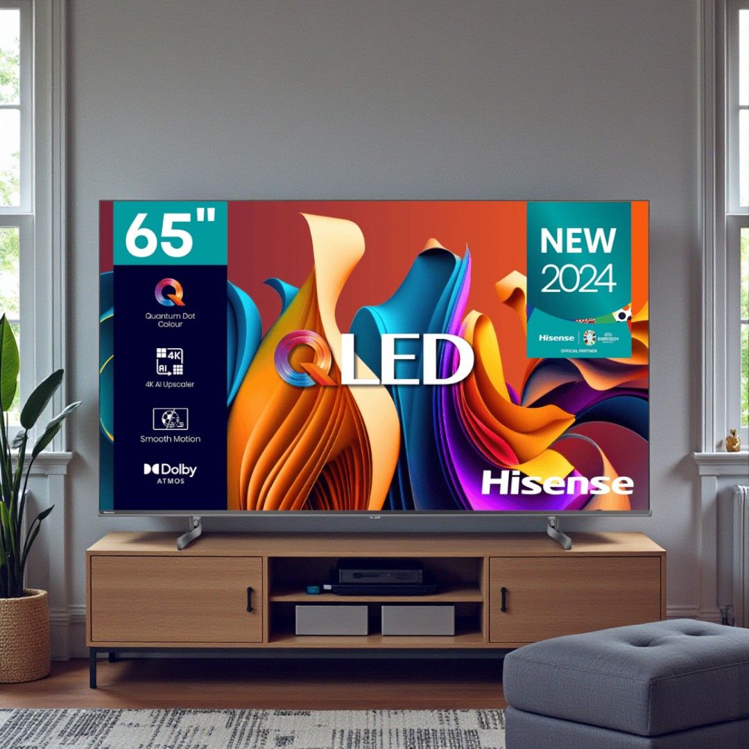 Hisense 65EBQ 65 Zoll 4K UHD Fernseher, Energieeffizienzklasse E, 84 kWh/1000h, HDR, 3840 px, 164 cm (65 Zoll)