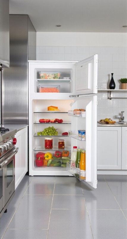 Amica EDT372900 Kühlschrank mit Gefrierfach, Energieeffizienzklasse E, 175 kWh/Jahr, 35 L Gefrierfach, 135 L Kühlraum, Geräuschpegel 39 dB