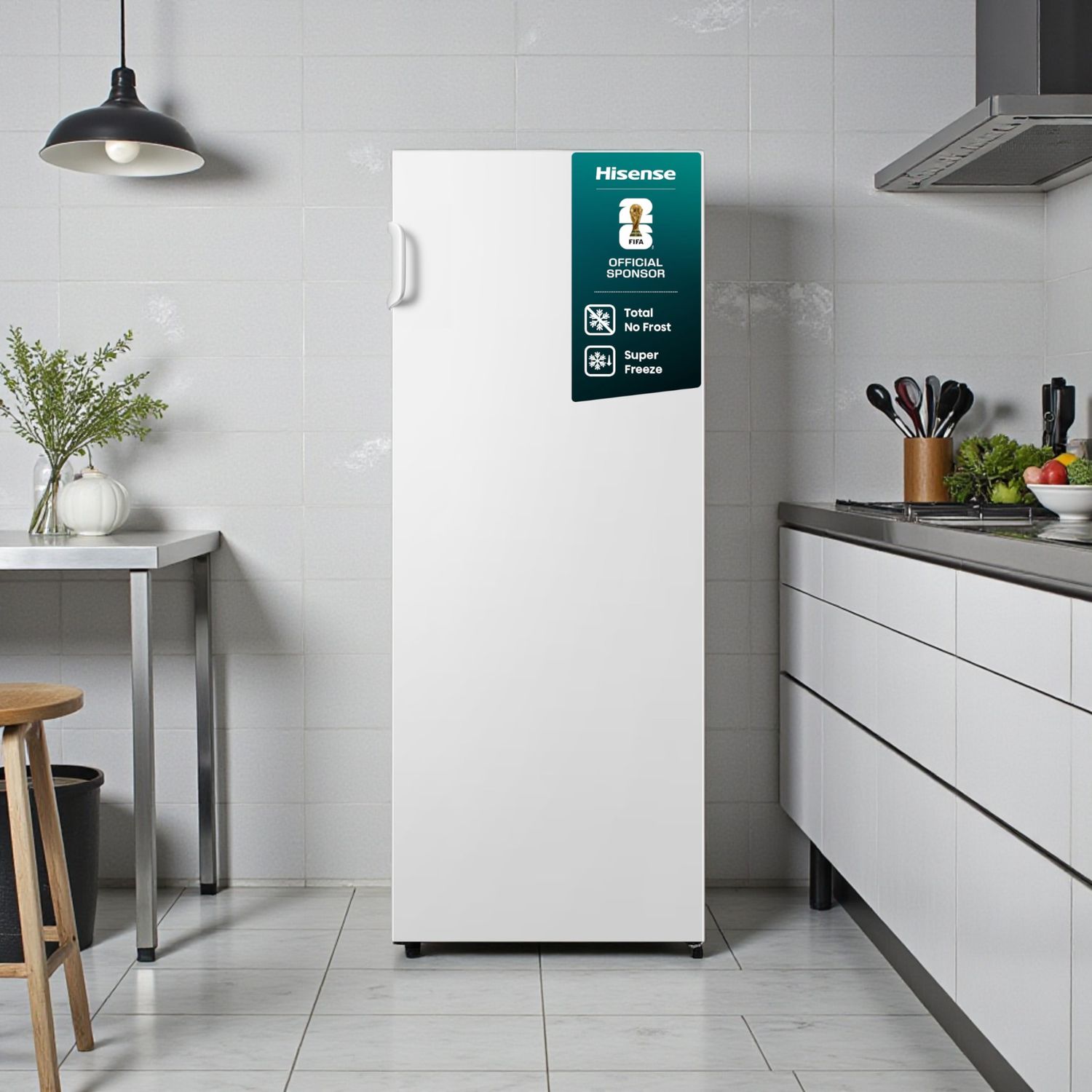 Hisense FV191N4AW2 Kühlschrank 155 L, Energieeffizienzklasse E, 205 kWh/Jahr, Geräuschpegel 41 dB