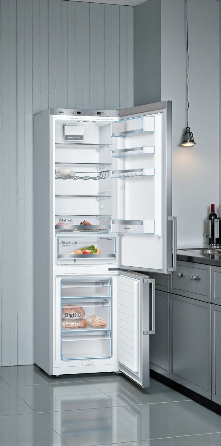 Bosch KGE398IBP Kühlschrank 94L Gefrierfach, 249L Kühlraum, Energieeffizienzklasse B, 119 kWh/Jahr, Geräuschpegel 38 dB