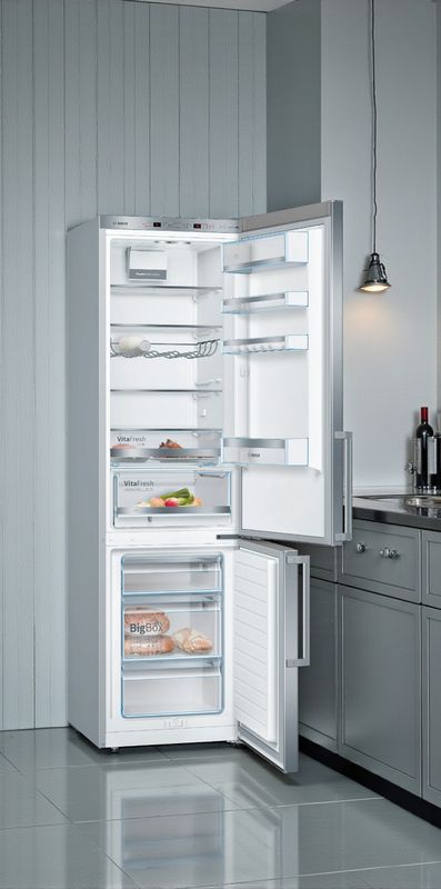 Bosch KGE398IBP Kühlschrank 94L Gefrierfach, 249L Kühlraum, Energieeffizienzklasse B, 119 kWh/Jahr, Geräuschpegel 38 dB
