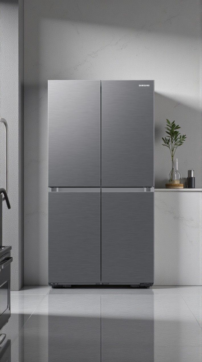 Samsung RF59C701ES9 Kühlschrank mit 259 L Gefrierraum und 390 L Kühlraum, Energieeffizienzklasse E, jährlicher Energieverbrauch 362 kWh