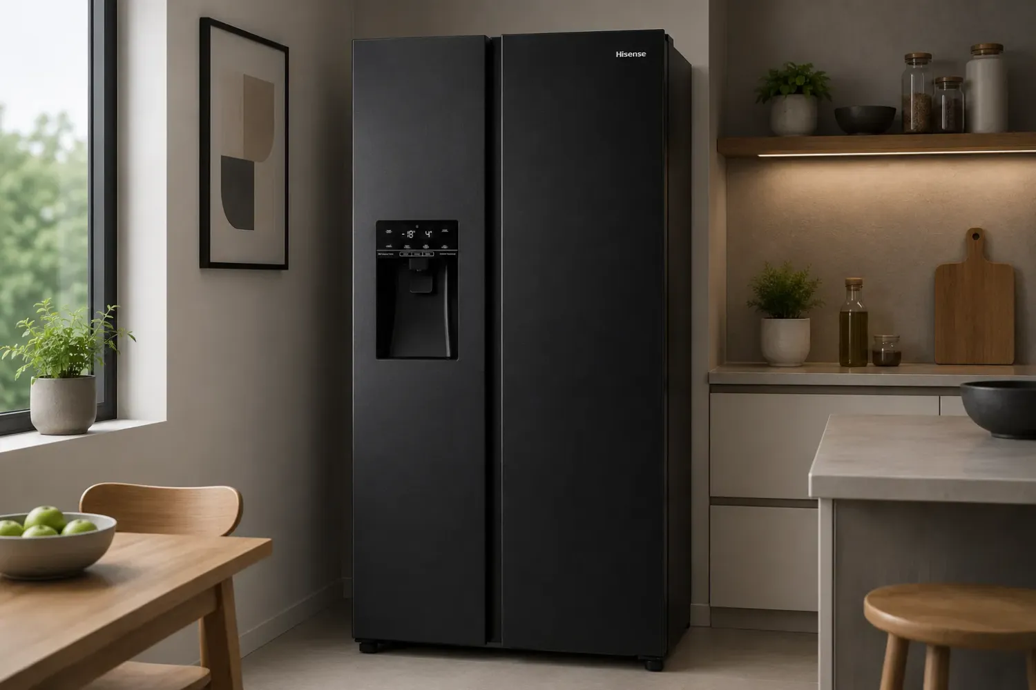 Hisense RSIM535ACE Side-by-Side Kühlschrank Black | 566L | Sofort lieferbar Köln
