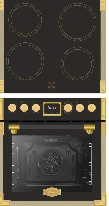 Kaiser EHC 6776 I AD Herdset Schwarz – Induktion – Art Deco