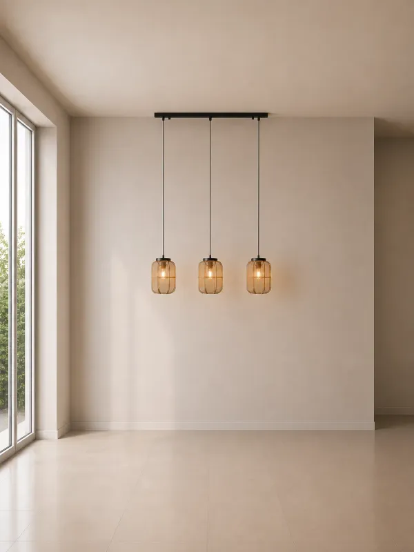 Brilliant TANAH Pendelleuchte 3-flammig - kaufen moderne Lampe Lichte sofort in Köln - Natur style - 123 cm - günstig 