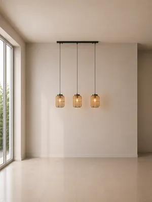 Brilliant TANAH Pendelleuchte 3-flammig - kaufen moderne Lampe Lichte sofort in Köln - Natur style - 123 cm - günstig 