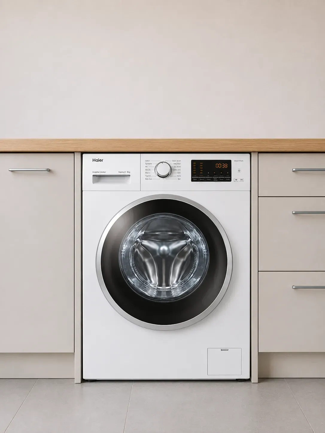 HAIER HW80-BP1439N Waschmaschine 8 kg - kaufen sofort in Köln günstig mit Rabatt - weiße Waschmaschine 