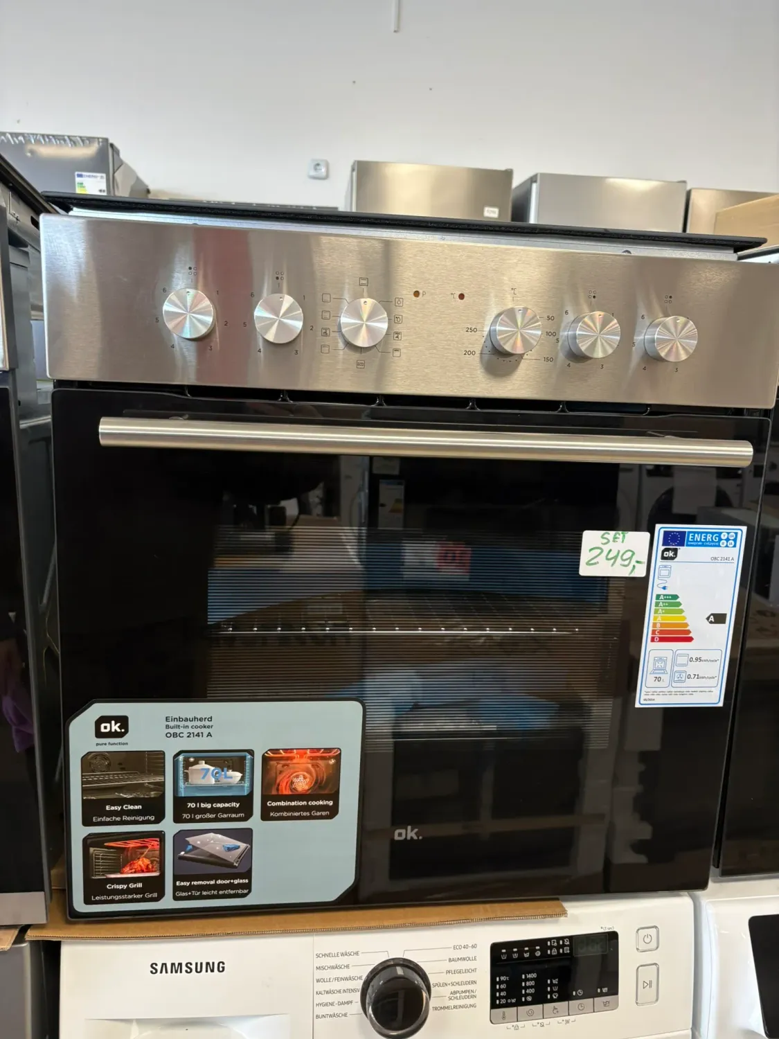 OK. OBC 2141 A Herdset – NEU moderner Set Backofen und Kochfeld kaufen sofort in Köln mit Rabatt günstig