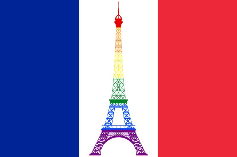 Rainbow Regenbogen Paris Frankreich Flagge Fahne