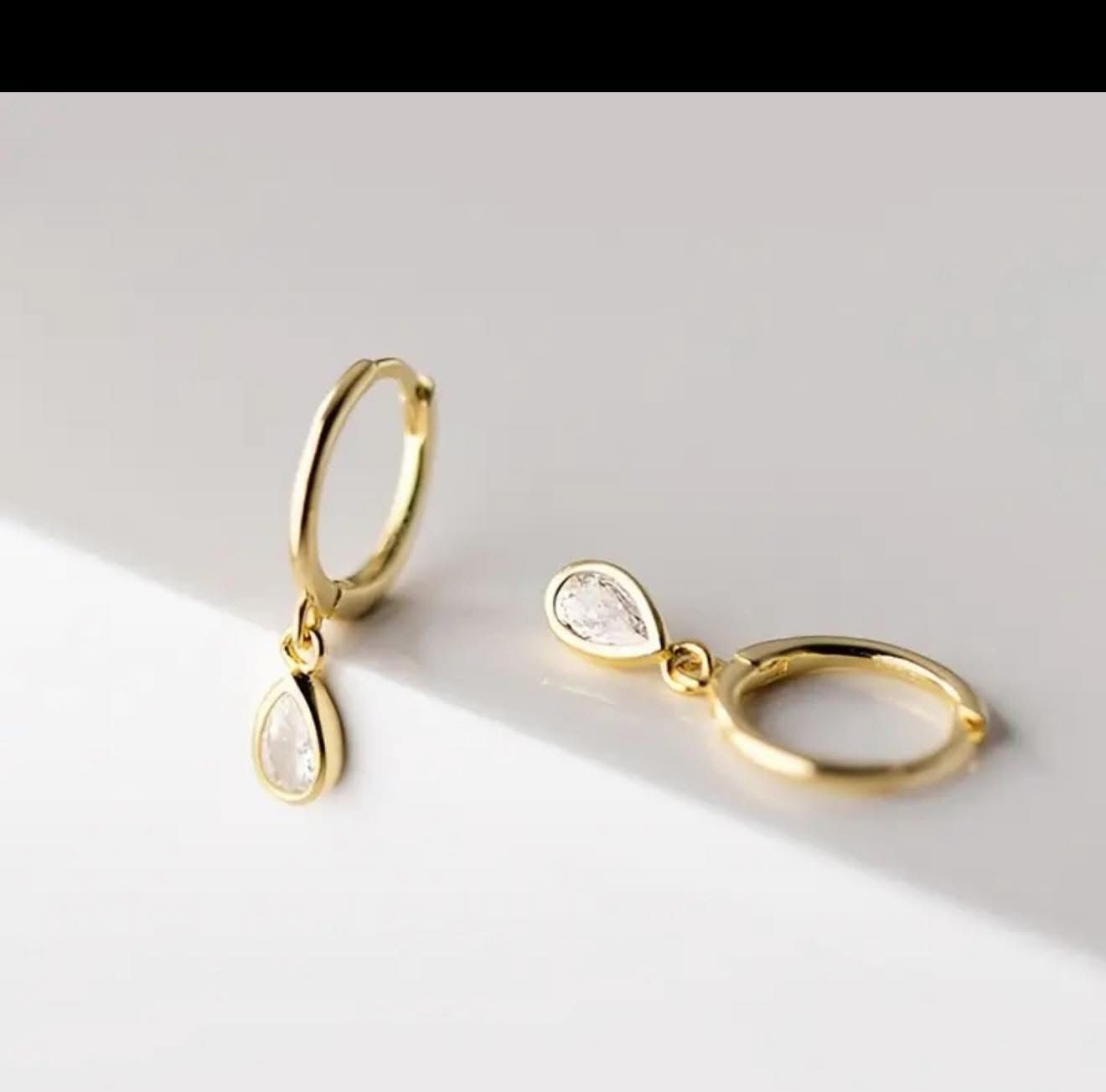 Drop Earrings | Stainless Steel | Cubic Zirconia