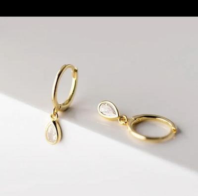 Drop Earrings | Stainless Steel | Cubic Zirconia