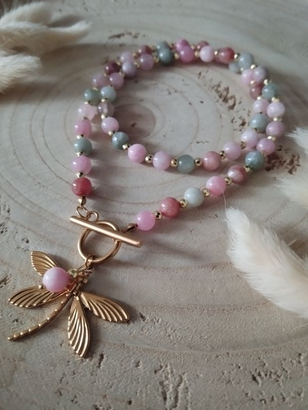 Naszyjnik Pudrowa Ważka