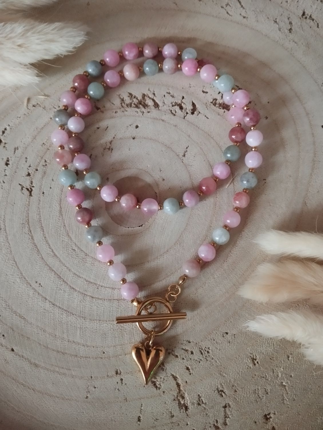 Naszyjnik Pudrowe Serce