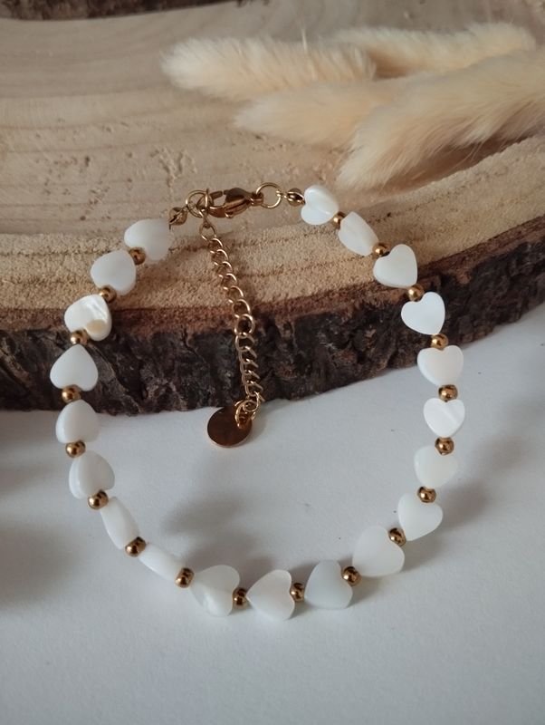 Bransoletka White Heart