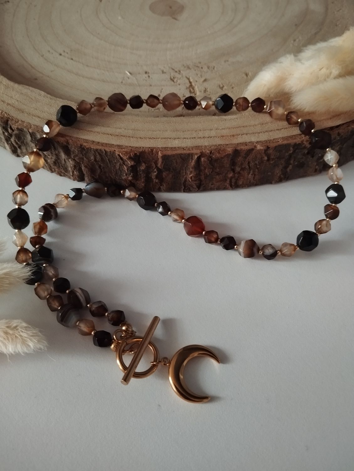 Naszyjnik Lunula Dark espresso