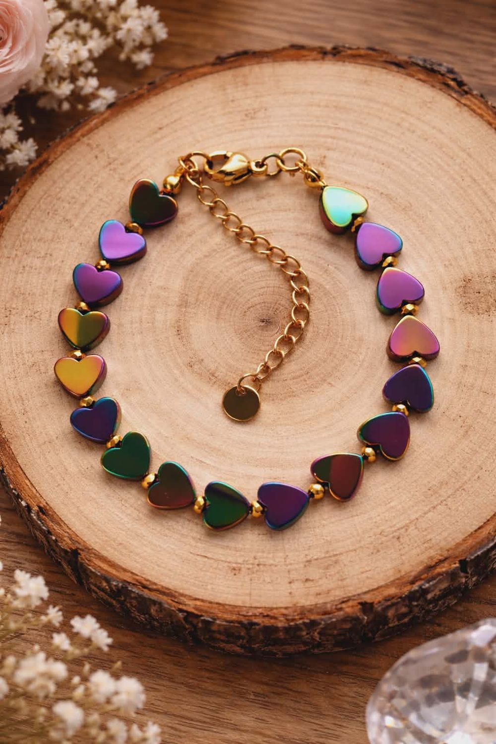 Bransoletka kameleon serduszka