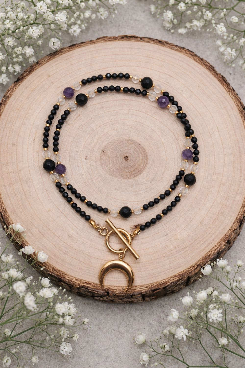 Naszyjnik "Tarcza "💜