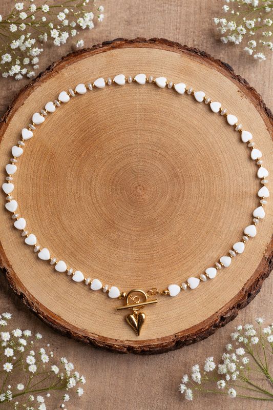 Naszyjnik white heart