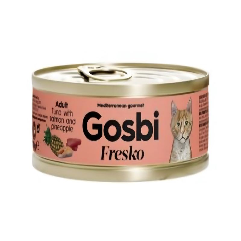 GOSBI kot FRESKO Adult - Tuńczyk/Łosoś/Ananas 70g