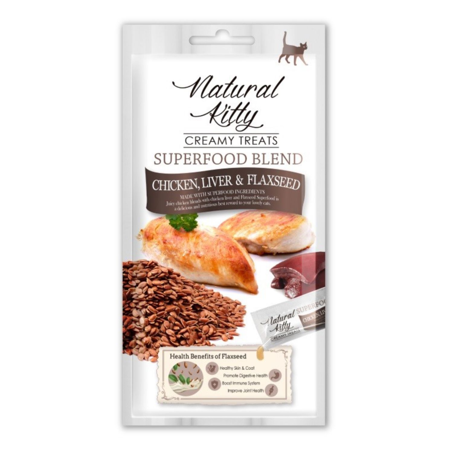 Natural Kitty Superfood z Kurczaka i Wątroby drobiowej z dodatkiem Inu