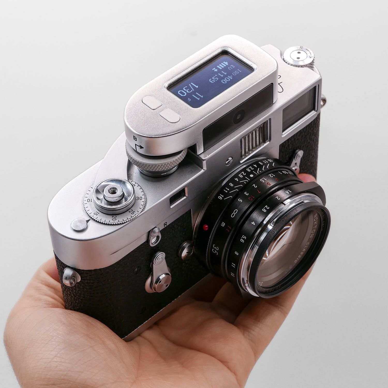 KEKS M-meter V2 für Leica M – Chrome/Schwarz