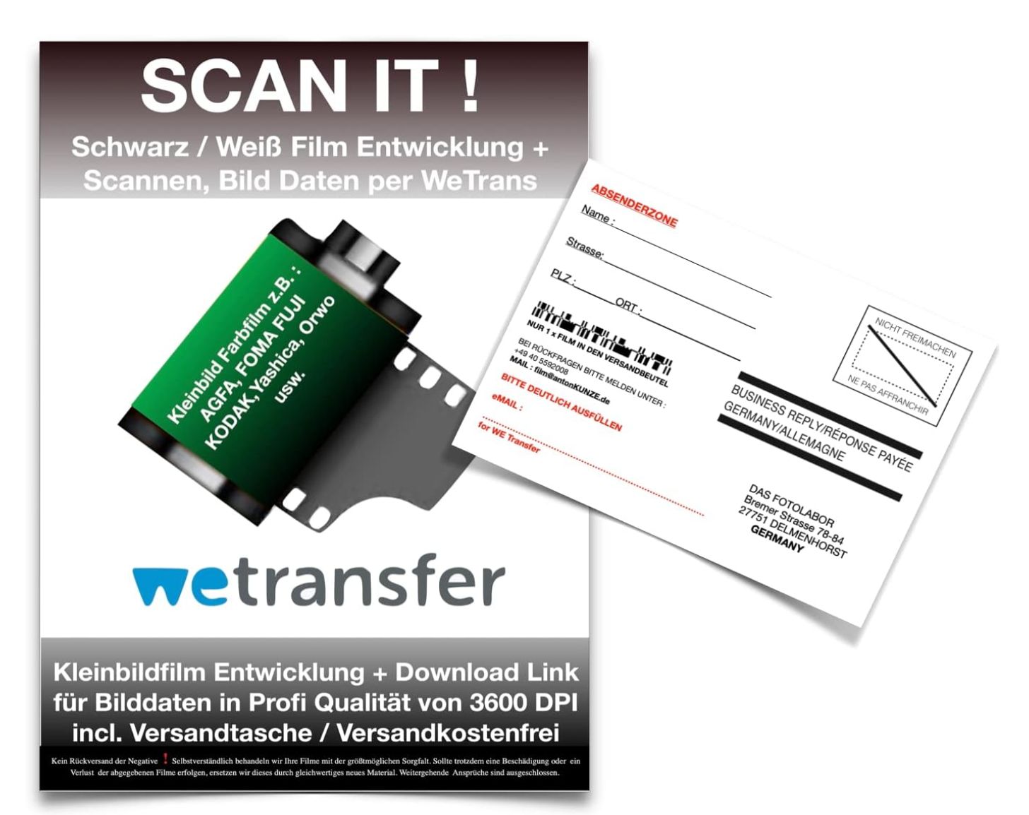 Black+White Film + Filmentwicklung + Scann  -  Bilddaten per WE Transfer mit DPI 3600
