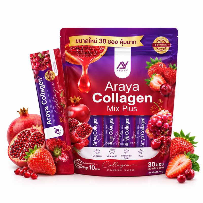 Araya Collagen Mix Plus 30 Sachets BIG PACK Araya Collagen Mix Plus 30 Sachets BIG PACK